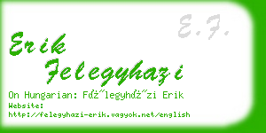 erik felegyhazi business card